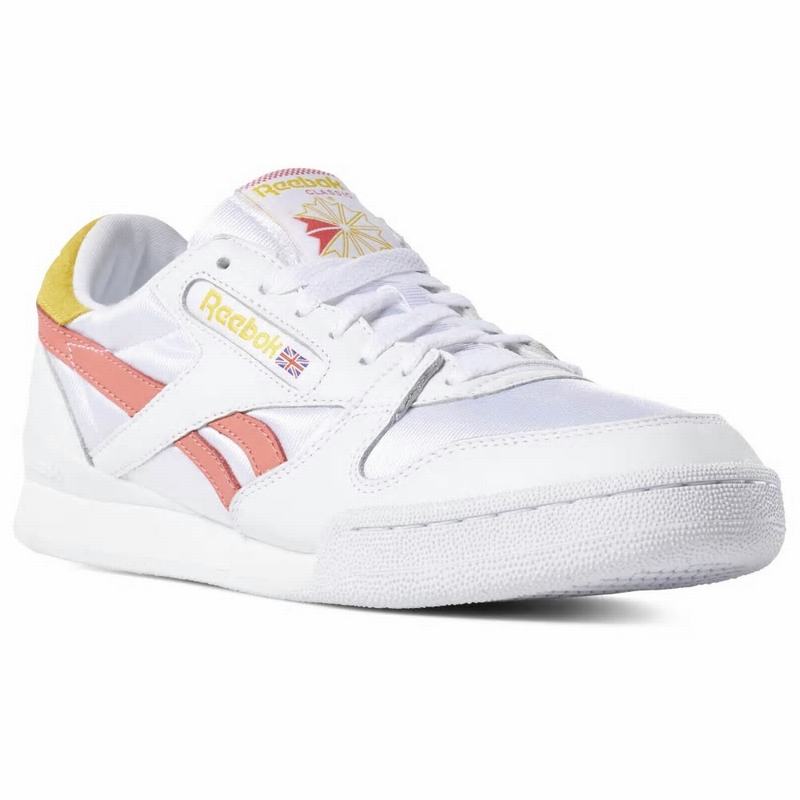 Tenisi Reebok Phase 1 Pro Barbati Albi/Galbeni/Roz Romania MW4452MH